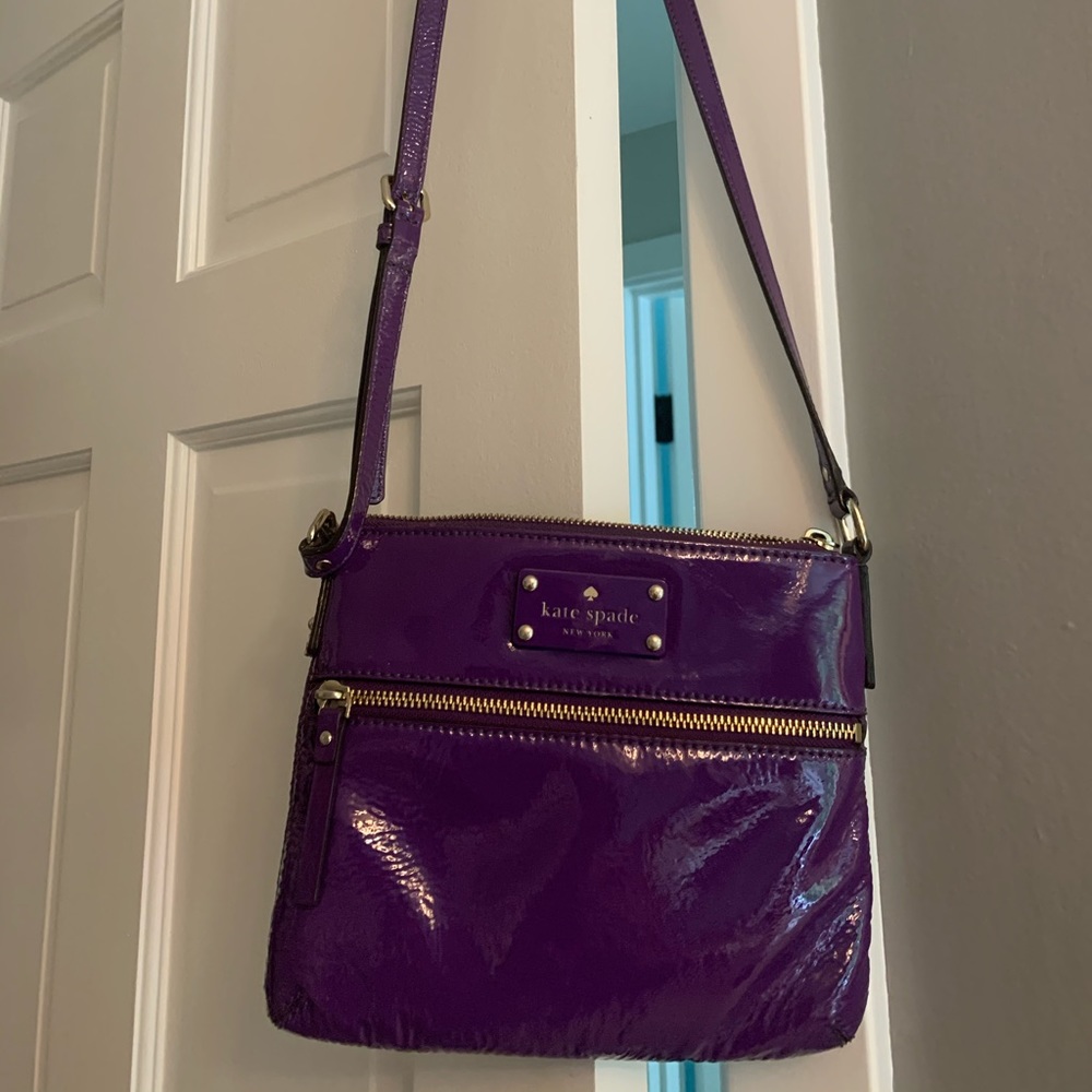 Patent leather purple Kate Spade bag